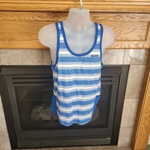 Bench 100% Cotton Side Pocket Blue Striped Tank Top Hight Quality NWT